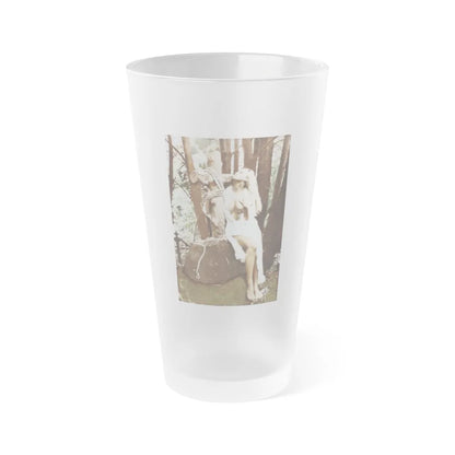 Veronica Carlson #84 - Partially Topless1 (Vintage Female Icon) Frosted Pint Glass 16oz-16oz-Frosted-Go Mug Yourself