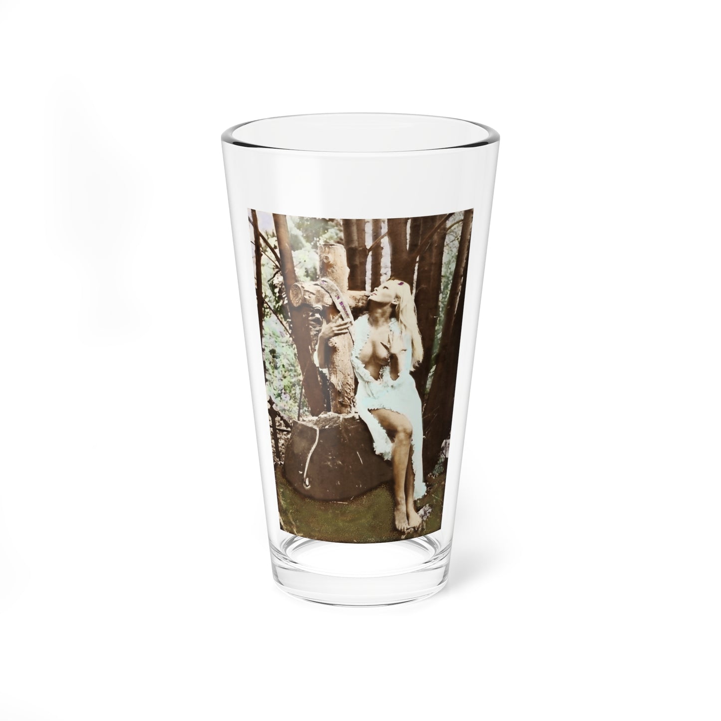 Veronica Carlson #84 - Partially Topless1 (Vintage Female Icon) Pint Glass 16oz-16oz-Go Mug Yourself