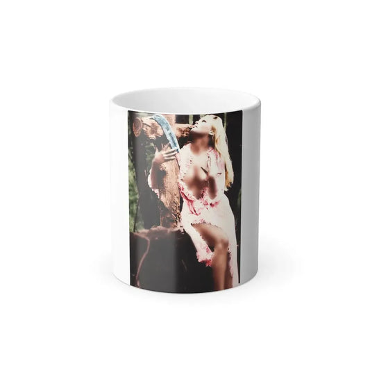Veronica Carlson #84 - Partially Topless2 (Vintage Female Icon) Color Changing Mug 11oz 11oz - Go Mug Yourself