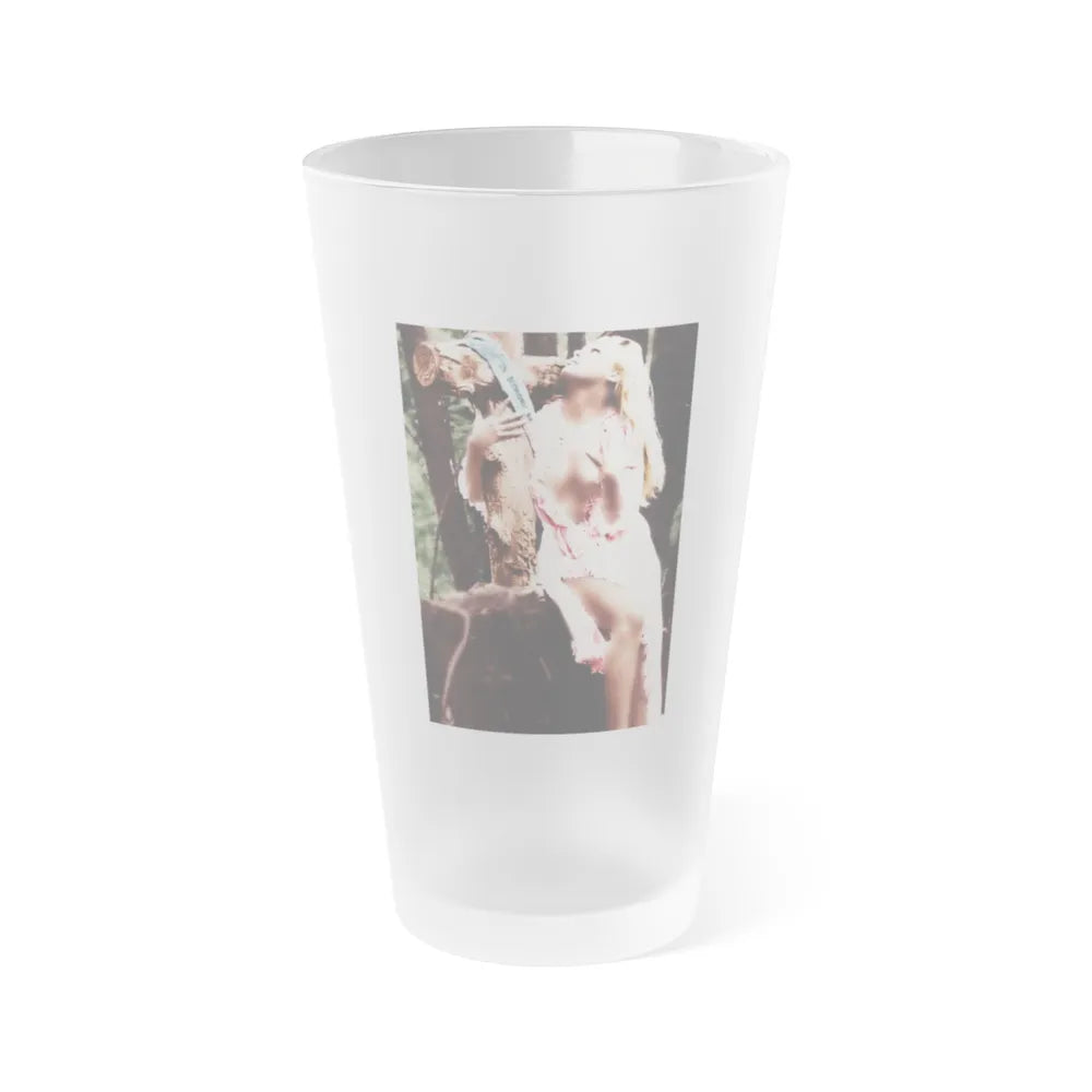 Veronica Carlson #84 - Partially Topless2 (Vintage Female Icon) Frosted Pint Glass 16oz-16oz-Frosted-Go Mug Yourself