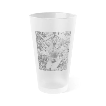 Veronica Carlson #85 (Vintage Female Icon) Frosted Pint Glass 16oz-16oz-Frosted-Go Mug Yourself