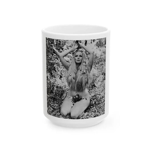 Veronica Carlson #85 (Vintage Female Icon) White Coffee Mug 15oz - Go Mug Yourself