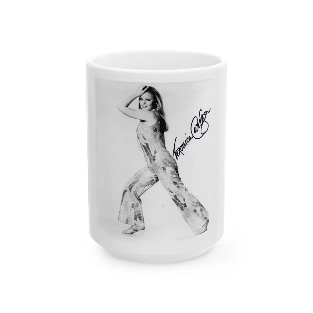 Veronica Carlson #86 (Vintage Female Icon) White Coffee Mug-15oz-Go Mug Yourself