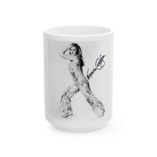 Veronica Carlson #86 (Vintage Female Icon) White Coffee Mug-15oz-Go Mug Yourself