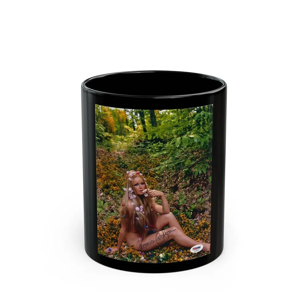 Veronica Carlson #88 (Vintage Female Icon) Black Coffee Mug-11oz-Go Mug Yourself