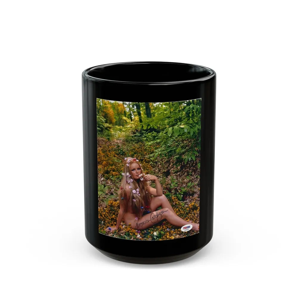 Veronica Carlson #88 (Vintage Female Icon) Black Coffee Mug-15oz-Go Mug Yourself