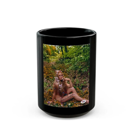 Veronica Carlson #88 (Vintage Female Icon) Black Coffee Mug 15oz - Go Mug Yourself