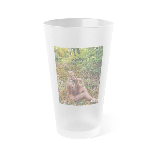 Veronica Carlson #88 (Vintage Female Icon) Frosted Pint Glass 16oz-16oz-Frosted-Go Mug Yourself