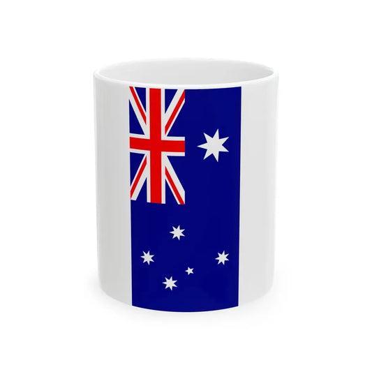 Vertical Flag of Australia (Australia) White Coffee Mug 11oz - Go Mug Yourself
