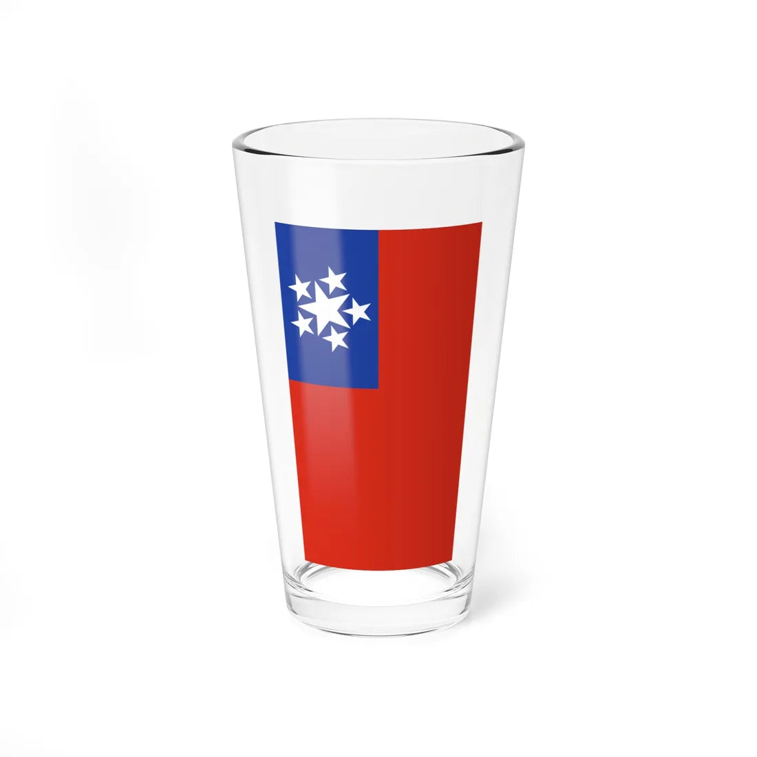 Vertical flag of Burma 1948-1974 (Myanmar) Pint Glass 16oz 16oz - Go Mug Yourself