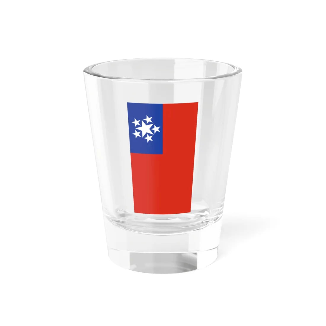 Vertical flag of Burma 1948-1974 (Myanmar) Shot Glass 1.5oz 1.5oz - Go Mug Yourself