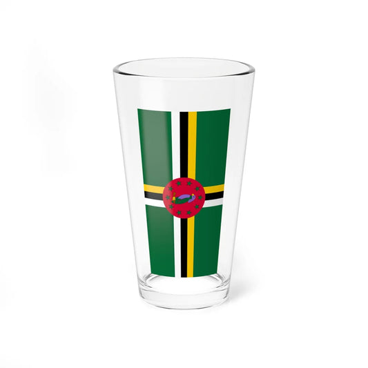 Vertical Flag of Dominica (Dominica) Pint Glass 16oz 16oz - Go Mug Yourself