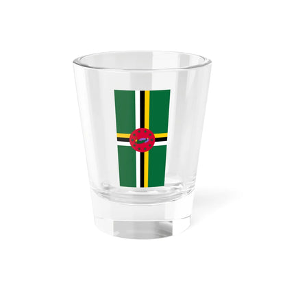 Vertical Flag of Dominica (Dominica) Shot Glass 1.5oz 1.5oz - Go Mug Yourself