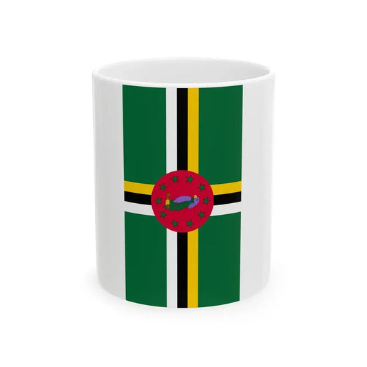 Vertical Flag of Dominica (Dominica) White Coffee Mug 11oz - Go Mug Yourself