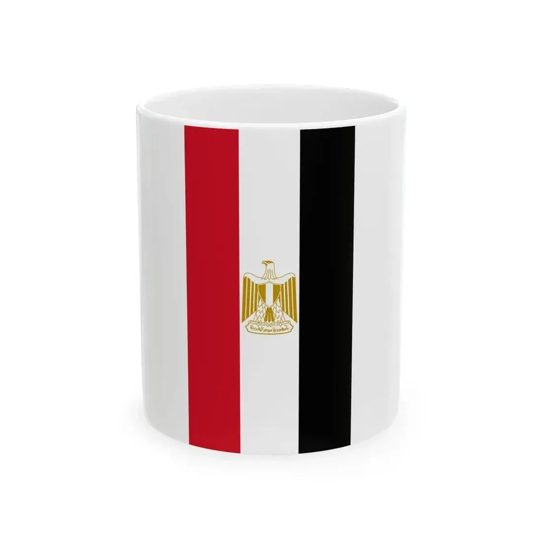 Vertical Flag of Egypt (Egypt) White Coffee Mug 11oz - Go Mug Yourself