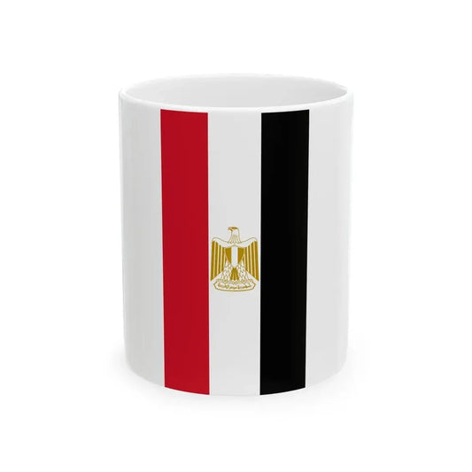 Vertical Flag of Egypt (Egypt) White Coffee Mug 11oz - Go Mug Yourself