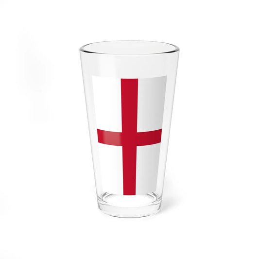 Vertical flag of England (England) Pint Glass 16oz 16oz - Go Mug Yourself