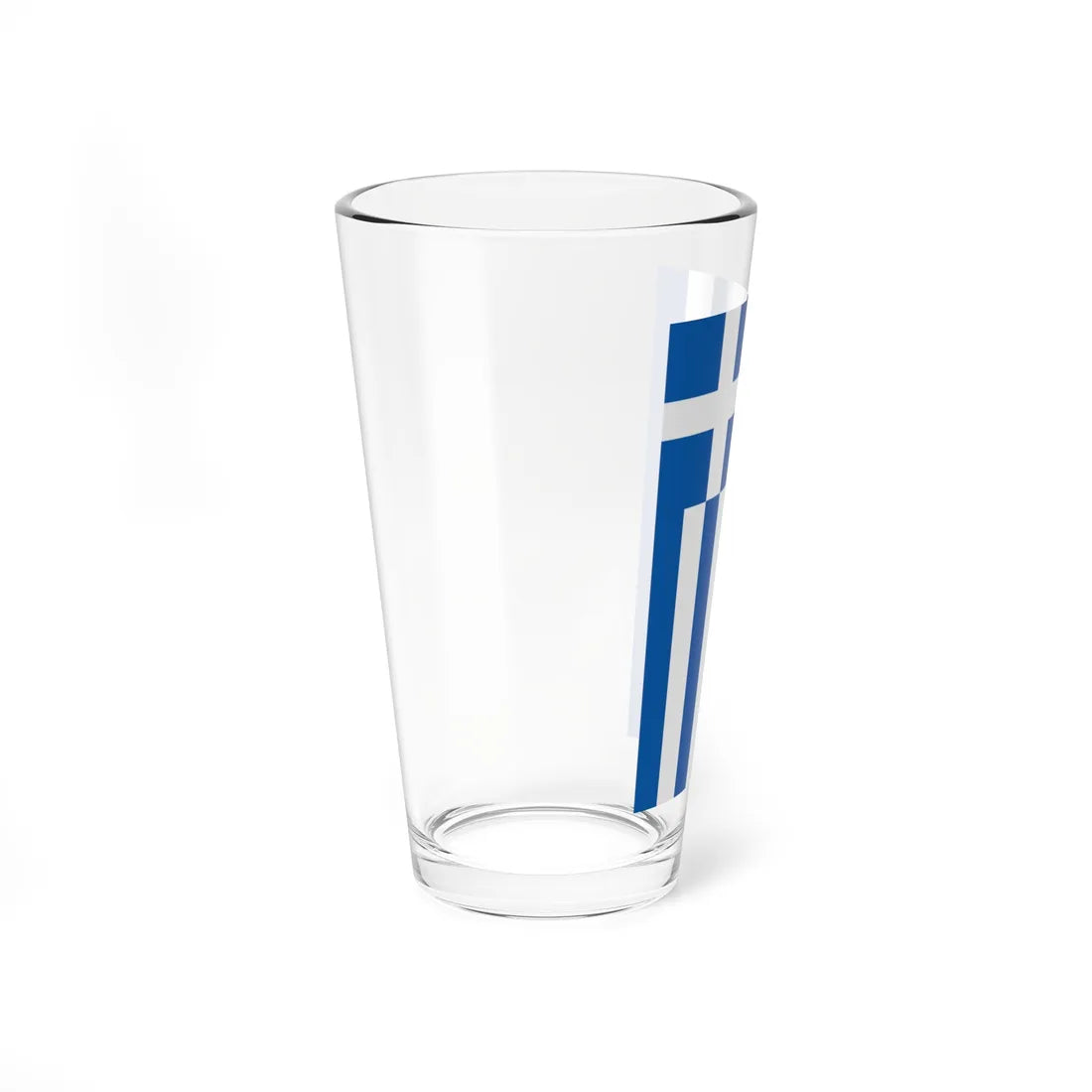 Vertical flag of Greece correct (Greece) Pint Glass 16oz - Go Mug Yourself