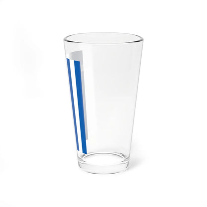 Vertical flag of Greece correct (Greece) Pint Glass 16oz - Go Mug Yourself