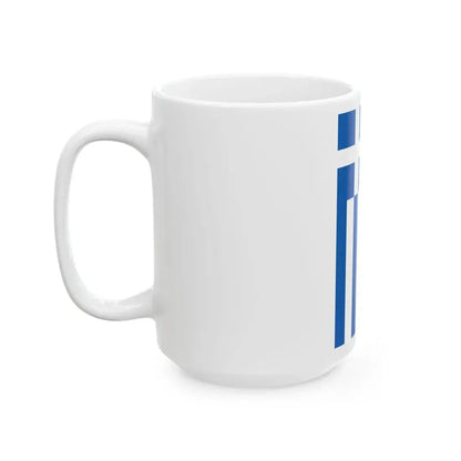 Vertical flag of Greece correct (Greece) White Coffee Mug - Go Mug Yourself