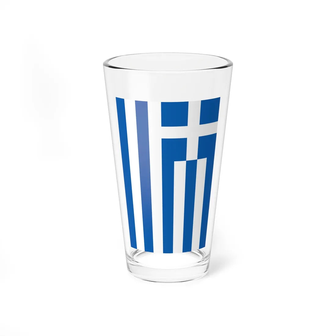 Vertical flag of Greece incorrect (Greece) Pint Glass 16oz 16oz - Go Mug Yourself