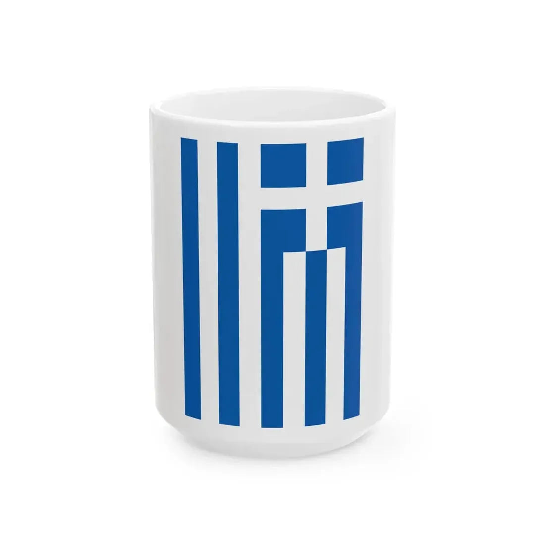 Vertical flag of Greece incorrect (Greece) White Coffee Mug 15oz - Go Mug Yourself