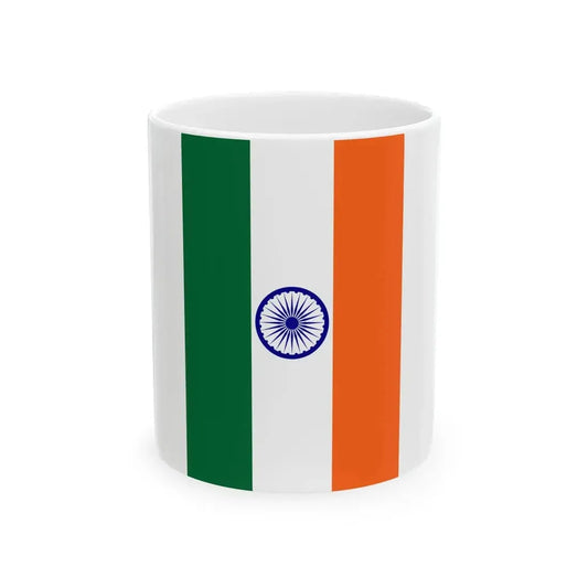 Vertical flag of India incorrect (India) White Coffee Mug 11oz - Go Mug Yourself