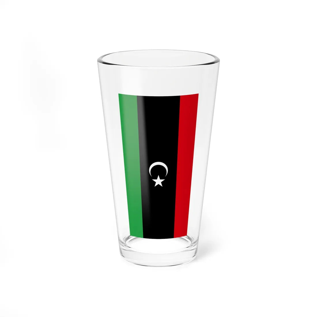 Vertical Flag of Libya (Libya) Pint Glass 16oz 16oz - Go Mug Yourself
