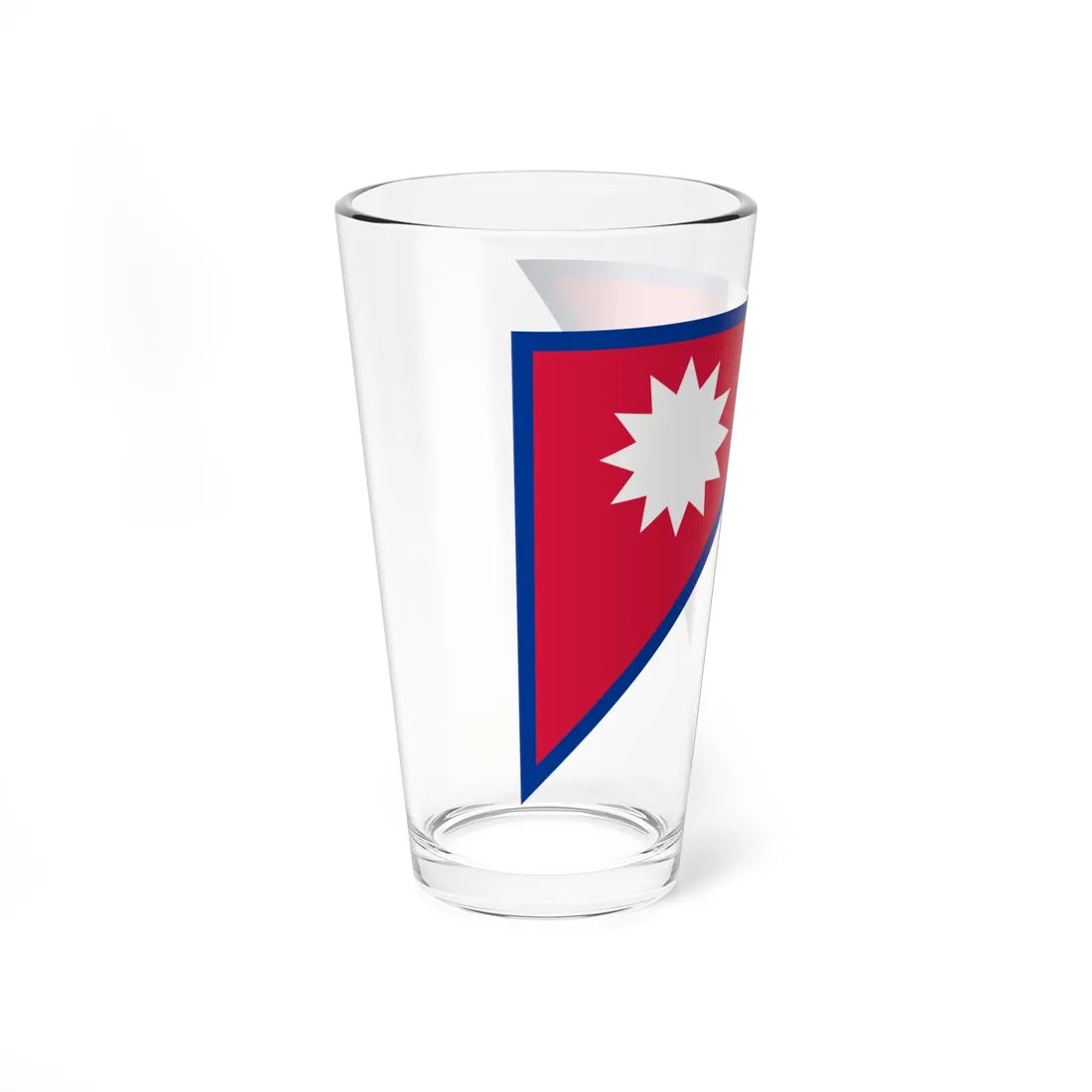 Vertical flag of Nepal (Nepal) Pint Glass 16oz - Go Mug Yourself