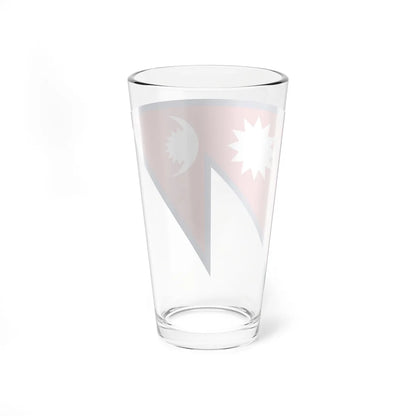 Vertical flag of Nepal (Nepal) Pint Glass 16oz - Go Mug Yourself