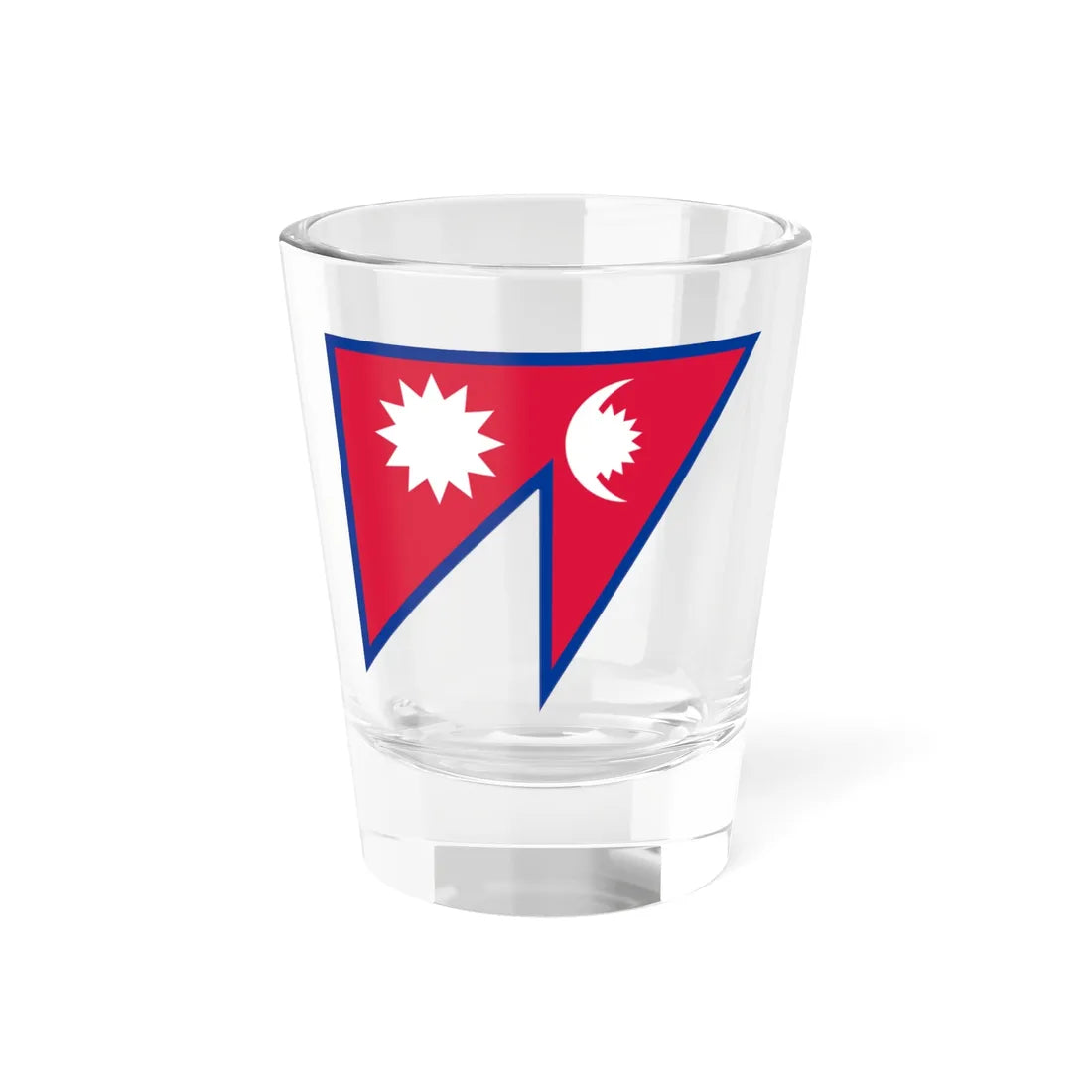 Vertical flag of Nepal (Nepal) Shot Glass 1.5oz 1.5oz - Go Mug Yourself