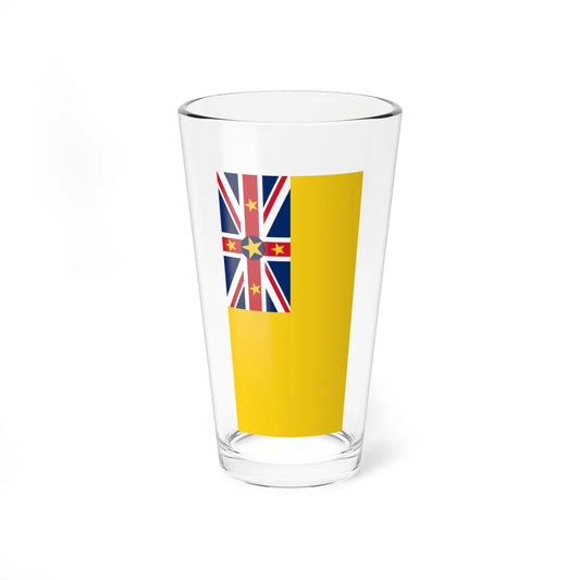 Vertical Flag of Niue Pint Glass 16oz 16oz - Go Mug Yourself