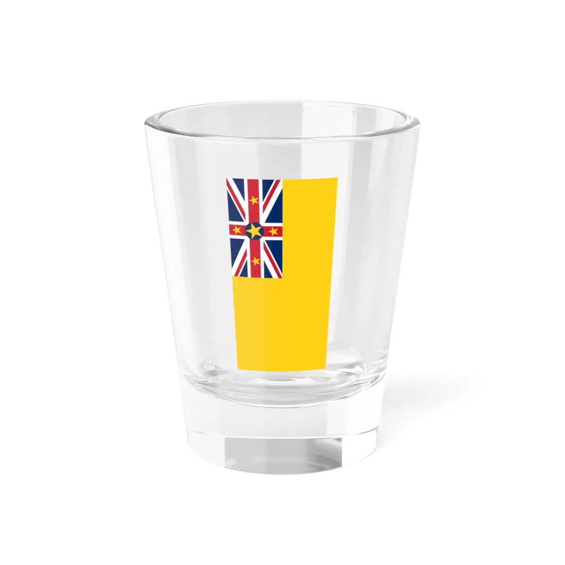 Vertical Flag of Niue Shot Glass 1.5oz 1.5oz - Go Mug Yourself