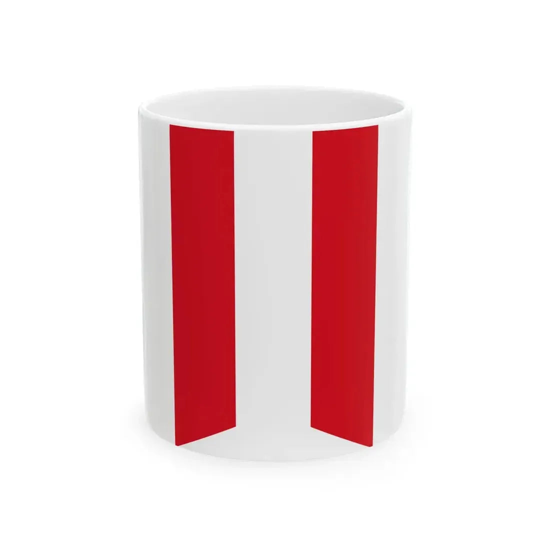 Vertical flag of Peru (Peru) White Coffee Mug 11oz - Go Mug Yourself