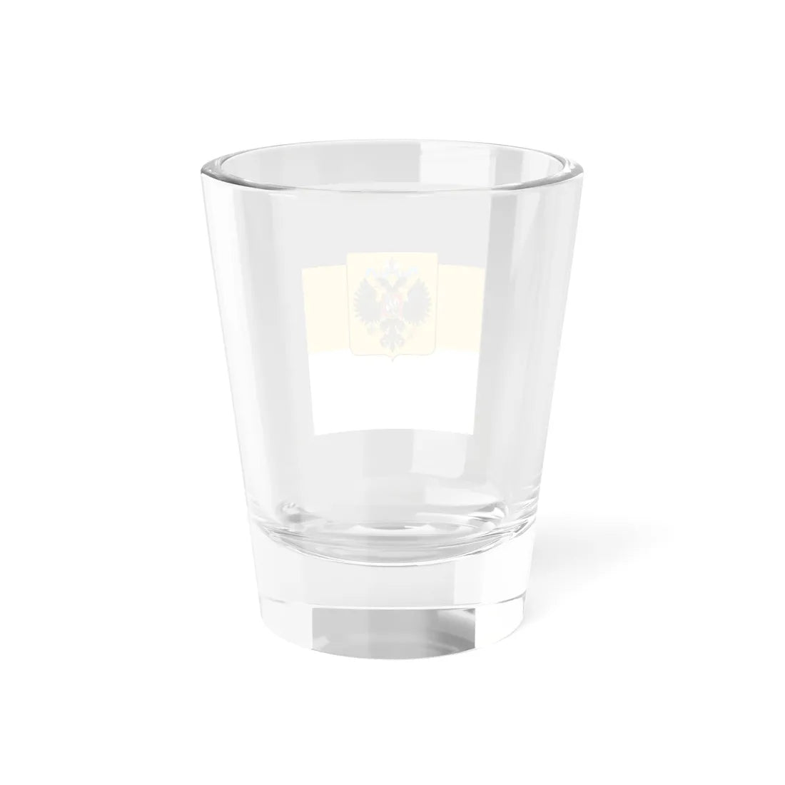 Vertical Flag of Russian Empire 1858-1896 with coat of arms (Estonia) Shot Glass 1.5oz - Go Mug Yourself