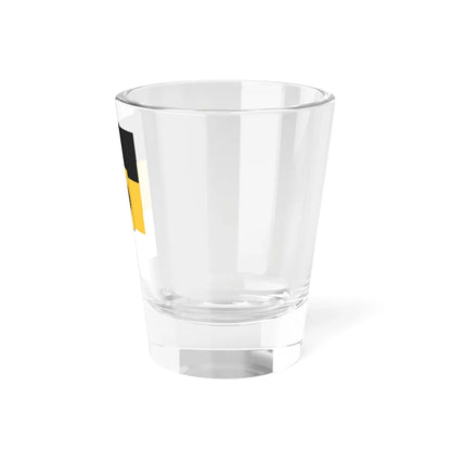 Vertical Flag of Russian Empire 1858-1896 with coat of arms (Estonia) Shot Glass 1.5oz - Go Mug Yourself