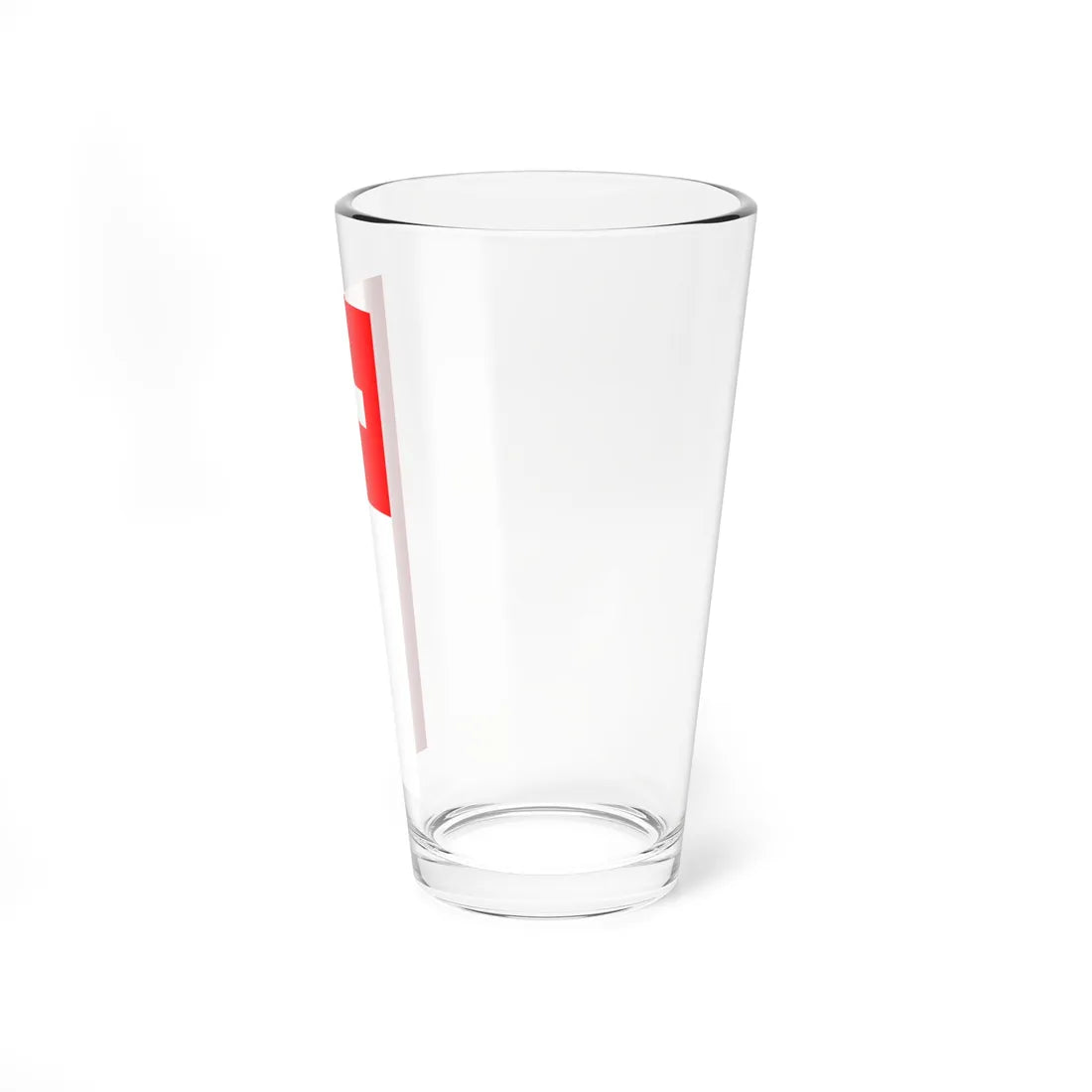 Vertical flag of Switzerland (Switzerland) Pint Glass 16oz - Go Mug Yourself