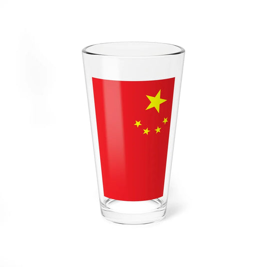 Vertical Flag of the Peoples Republic of China (China) Pint Glass 16oz 16oz - Go Mug Yourself