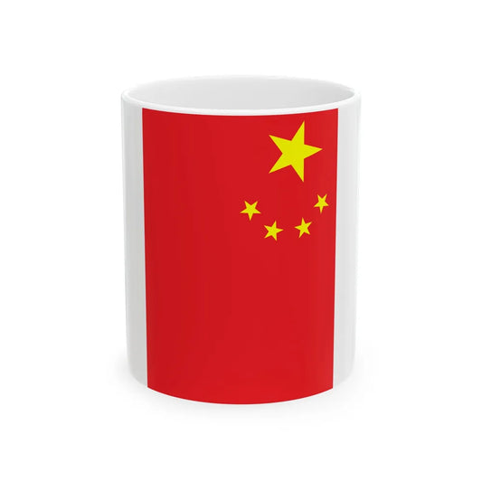 Vertical Flag of the Peoples Republic of China (China) White Coffee Mug 11oz - Go Mug Yourself