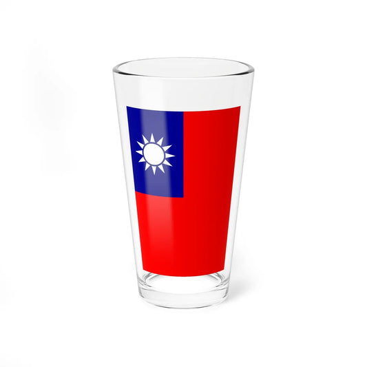 Vertical Flag of the Republic of China (China) Pint Glass 16oz 16oz - Go Mug Yourself
