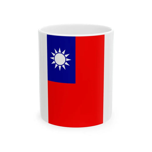 Vertical Flag of the Republic of China (China) White Coffee Mug 11oz - Go Mug Yourself