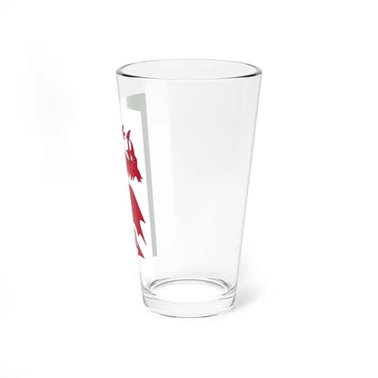 Vertical flag of Wales (United Kingdom) Pint Glass 16oz - Go Mug Yourself