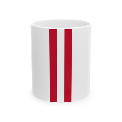 Vertical Hoisting of Austrian Flag (Austria) White Coffee Mug 11oz - Go Mug Yourself