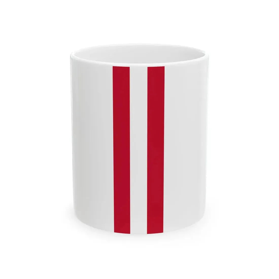 Vertical Hoisting of Austrian Flag (Austria) White Coffee Mug 11oz - Go Mug Yourself