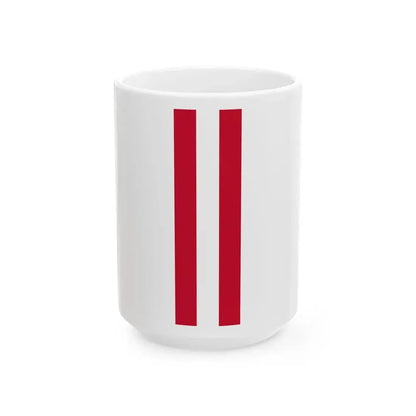 Vertical Hoisting of Austrian Flag (Austria) White Coffee Mug 15oz - Go Mug Yourself