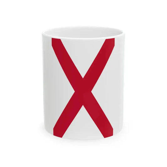Vertical Saint Patricks saltire (Ireland) White Coffee Mug 11oz - Go Mug Yourself
