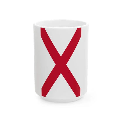 Vertical Saint Patricks saltire (Ireland) White Coffee Mug 15oz - Go Mug Yourself