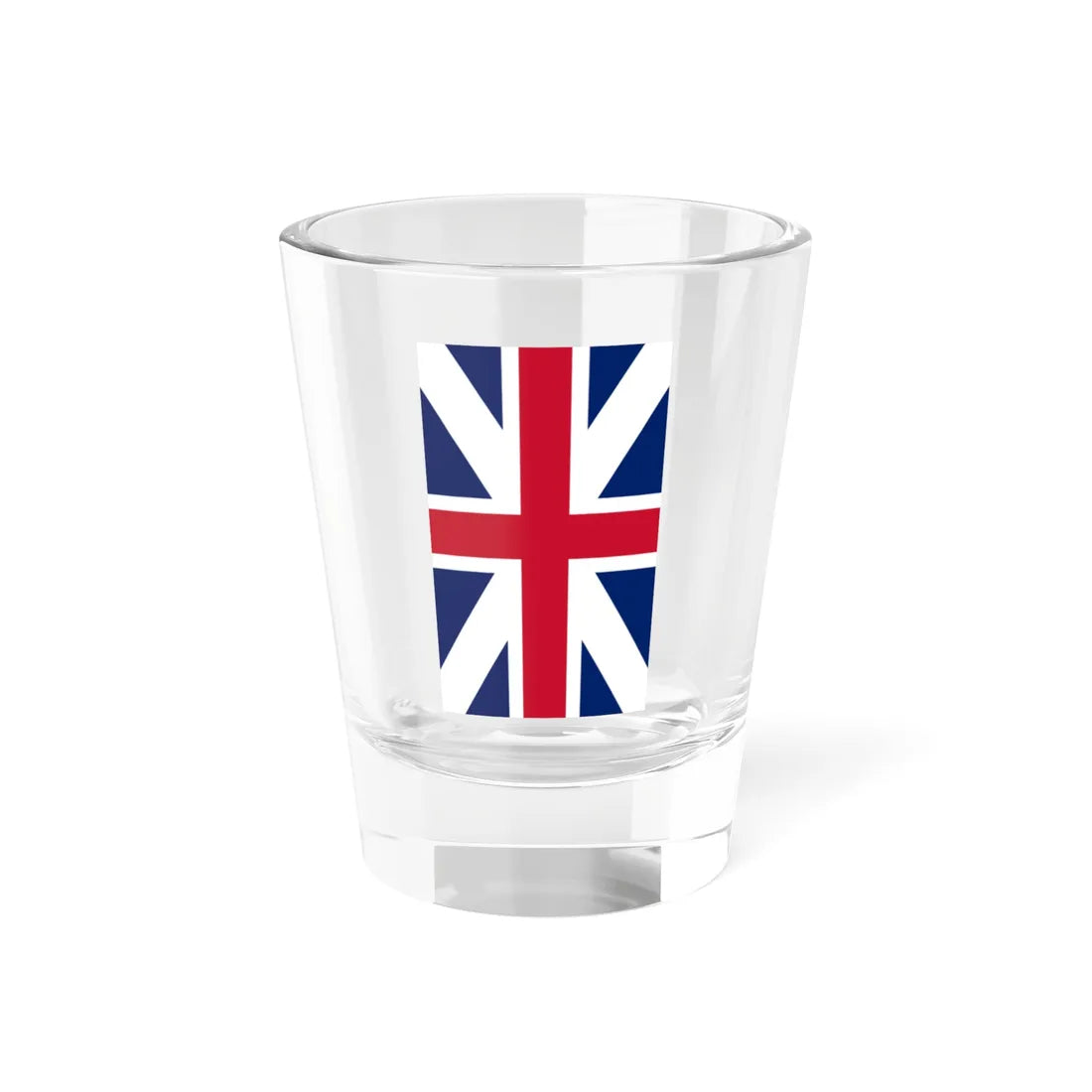 Vertical Union Flag 1606-1800 3-5 (United Kingdom) Shot Glass 1.5oz 1.5oz - Go Mug Yourself