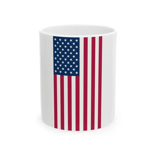 Vertical United States Flag (United States) White Coffee Mug 11oz - Go Mug Yourself