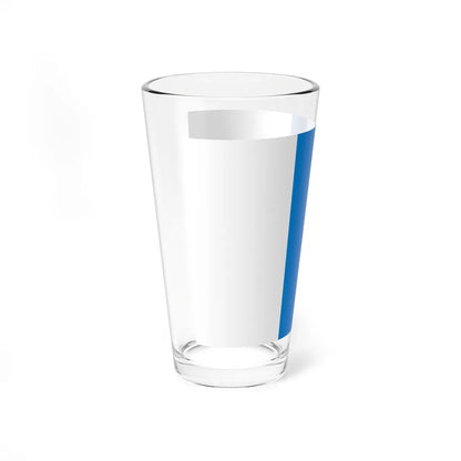 Vertical White-blue-white flag (Russia) Pint Glass 16oz - Go Mug Yourself